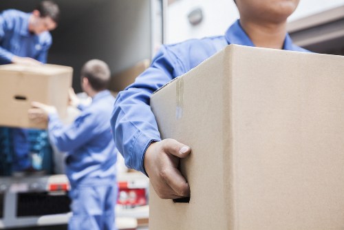 House removals in Locksbottom with local moving van and packed boxes