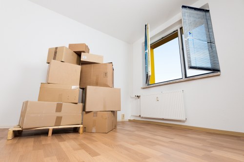 Heavy furniture being moved from a flat in Locksbottom